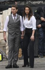 HAYLEY ATWELL and Tom Cruise on the Set of Mission Impossible 7 in Rome 11/24/2020