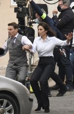 HAYLEY ATWELL and Tom Cruise on the Set of Mission Impossible 7 in Rome 11/24/2020