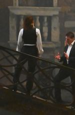 HAYLEY ATWELL and Tom Cruise on the Set of Mission Impossible 7 in Venice 11/13/2020