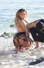 HAZEL=E in Swimsuit at a Photoshoot in Mexico 11/16/2020