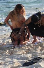 HAZEL=E in Swimsuit at a Photoshoot in Mexico 11/16/2020