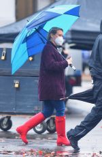 HILARY DUFF on the Set of Younger in Westbury 11/14/2020