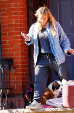HILARY DUFF Out with Her Dog in New York 11/14/2020