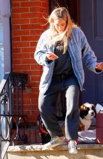 HILARY DUFF Out with Her Dog in New York 11/14/2020