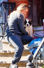 HILARY DUFF Out with Her Dog in New York 11/14/2020