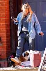 HILARY DUFF Out with Her Dog in New York 11/14/2020