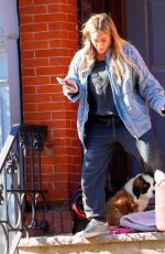 HILARY DUFF Out with Her Dog in New York 11/14/2020
