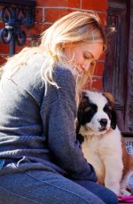 HILARY DUFF Out with Her Dog in New York 11/14/2020