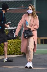 JESSICA ALBA Leaves a Tennis Lesson in Los Angeles 11/08/2020