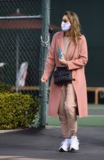 JESSICA ALBA Leaves a Tennis Lesson in Los Angeles 11/08/2020