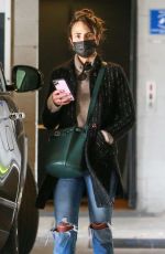 JORDANA BREWSTER Leaves a Vet Clinic in Westwood 11/25/2020