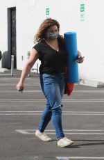 JUSTINA MACHADO in Denim Arrives at DWTS Studio in Los Angeles 11/06/2020