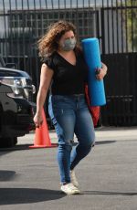 JUSTINA MACHADO in Denim Arrives at DWTS Studio in Los Angeles 11/06/2020