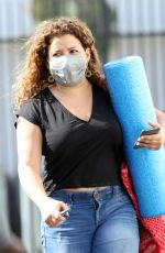 JUSTINA MACHADO in Denim Arrives at DWTS Studio in Los Angeles 11/06/2020