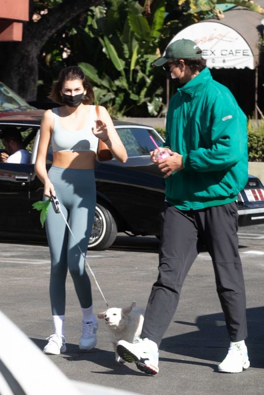 KAIA GERBER and Jacob Elordi Out with Their Dog in Los Angeles 11/09/2020