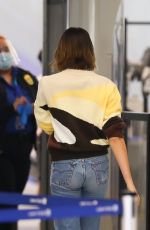 KAIA GERBER in Denim Arrives at Los Angeles International Airport 11/23/2020