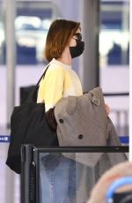 KAIA GERBER in Denim Arrives at Los Angeles International Airport 11/23/2020