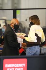 KAIA GERBER in Denim Arrives at Los Angeles International Airport 11/23/2020