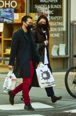 KATIE HOLMES and Emilio Vitolo Jr Shopping at a Paint Store in New York 11/05/2020