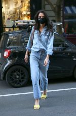 KATIE HOLMES in Double Denim Out in New York 11/10/2020