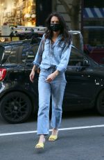 KATIE HOLMES in Double Denim Out in New York 11/10/2020