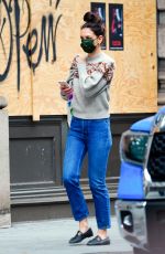 KATIE HOLMES Out on Thanksgiving Day in New York 11/26/2020