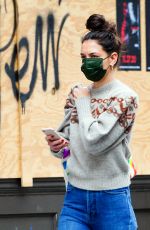 KATIE HOLMES Out on Thanksgiving Day in New York 11/26/2020