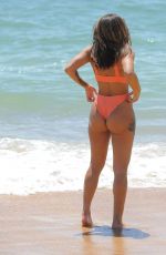 KAYLEIGH MORRIS in a Orange Bikini at a Beach in Cyprus 11/06/2020