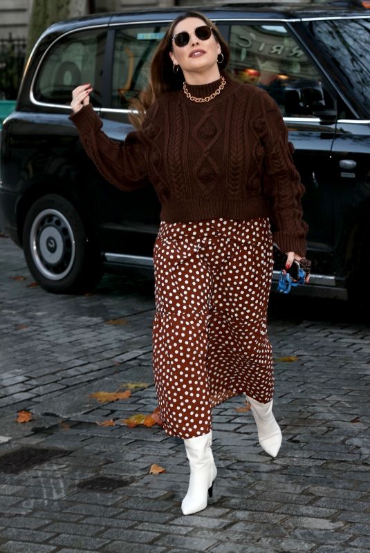 KELLY BROOK Arrives at Heart Radio in London 11/19/2020