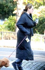 KELLY BROOK Make Up Free Out with Her Dog in London 11/03/2020