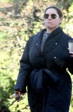 KELLY BROOK Make Up Free Out with Her Dog in London 11/03/2020