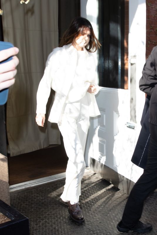 KENDALL JENNER All in White Out in New York 11/20/2020