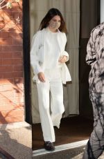 KENDALL JENNER All in White Out in New York 11/20/2020