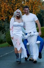 KERRY KATONA Celebrates Halloween at Her Home in Sussex 10/31/2020