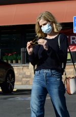 KYRA SEDGWICK in DEnim Shopping at Gelsons in Los Angeles 11/29/2020