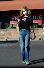 KYRA SEDGWICK in DEnim Shopping at Gelsons in Los Angeles 11/29/2020