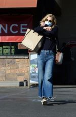 KYRA SEDGWICK in DEnim Shopping at Gelsons in Los Angeles 11/29/2020