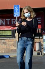 KYRA SEDGWICK in DEnim Shopping at Gelsons in Los Angeles 11/29/2020