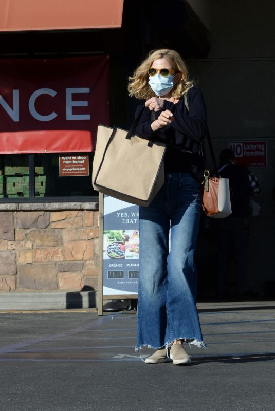 KYRA SEDGWICK in DEnim Shopping at Gelsons in Los Angeles 11/29/2020