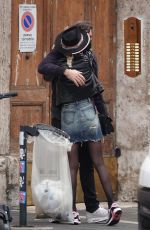 LAETICIA HALLYDAY and Jalil Lespert Out in Rome 11/02/2020