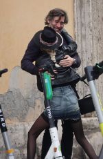 LAETICIA HALLYDAY and Jalil Lespert Out in Rome 11/02/2020