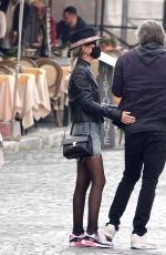 LAETICIA HALLYDAY and Jalil Lespert Out in Rome 11/02/2020