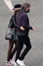 LAETICIA HALLYDAY and Jalil Lespert Out in Rome 11/02/2020