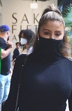 LARSA PIPPEN in a Tight Black Dress Out Shopping in Los Angeles 11/25/2020