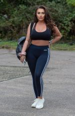 LAUREN GOODGER in a Crop Top and Leggings Out in Chigwell 11/24/2020