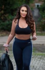 LAUREN GOODGER in a Crop Top and Leggings Out in Chigwell 11/24/2020