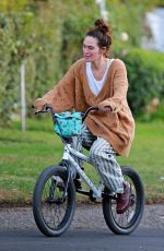LENA HEADEY Riding a Bike Out in Los Angeles 11/15/2020