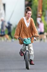 LENA HEADEY Riding a Bike Out in Los Angeles 11/15/2020