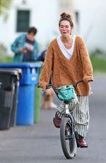 LENA HEADEY Riding a Bike Out in Los Angeles 11/15/2020