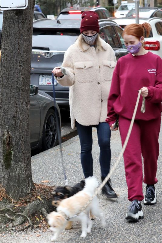 LILI REINHART and MADELAINE PETSCH Out with Their Dogs in Vancouver 11/29/2020